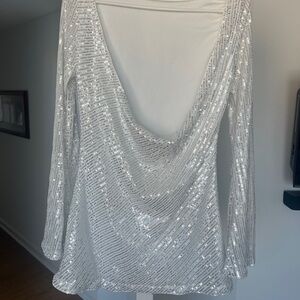 Sparkling Silver Sequin dress